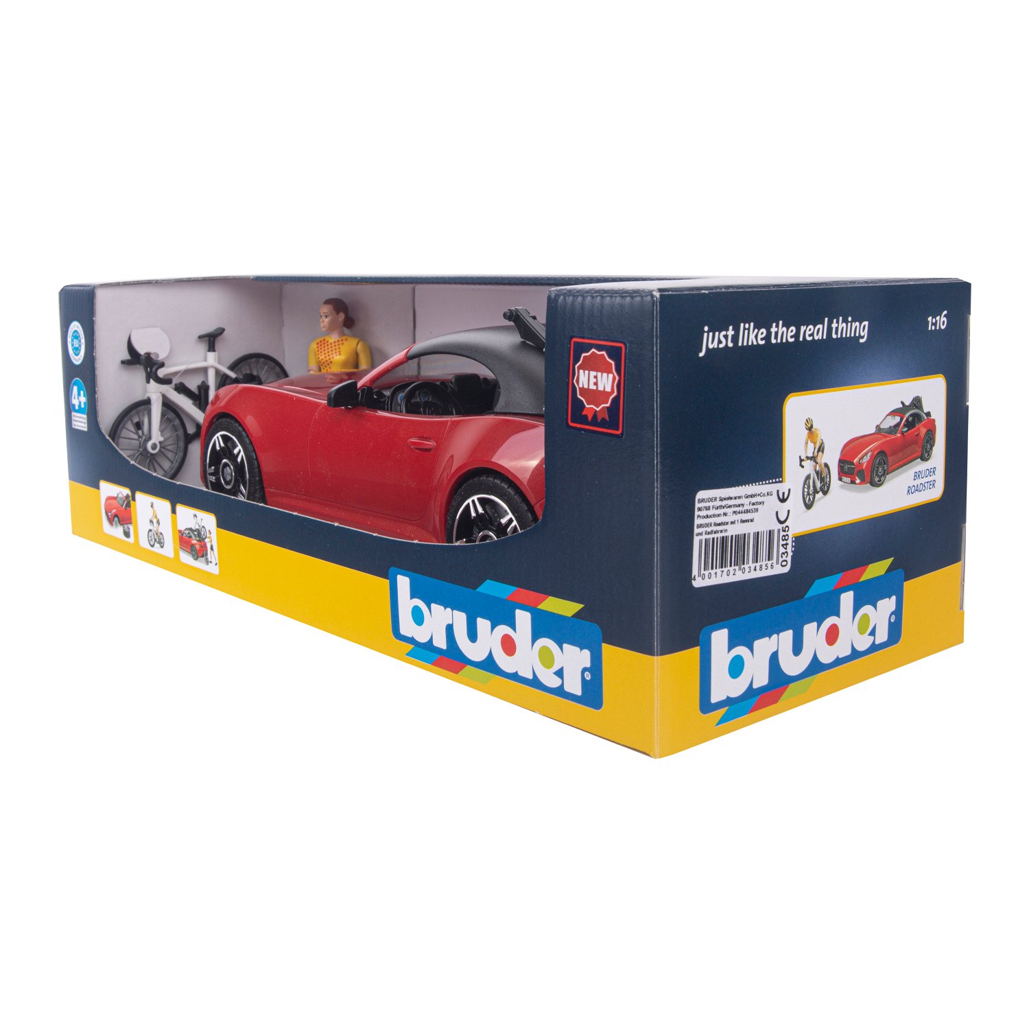 Машина Bruder Roadster спортивная с фигуркой 03-485