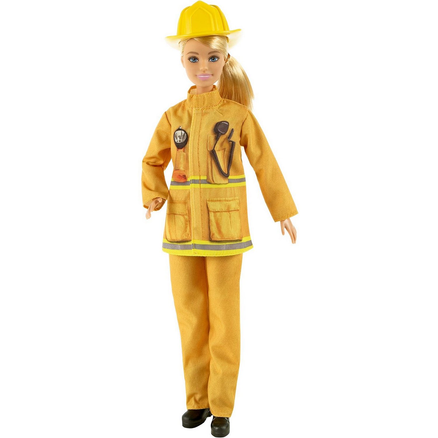 Кукла Barbie в пожарной форме с тематическими аксессуарами GTN83