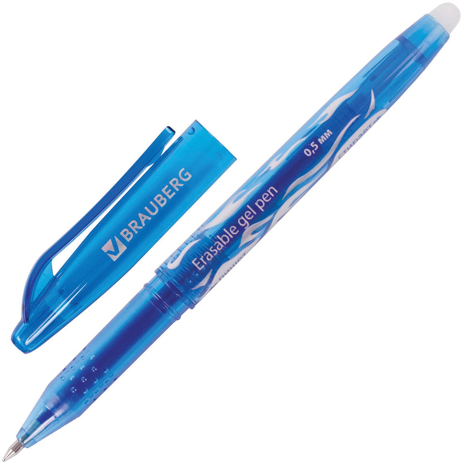 Ручки гелевые Brauberg пиши-стирай 12 штук синие 142823