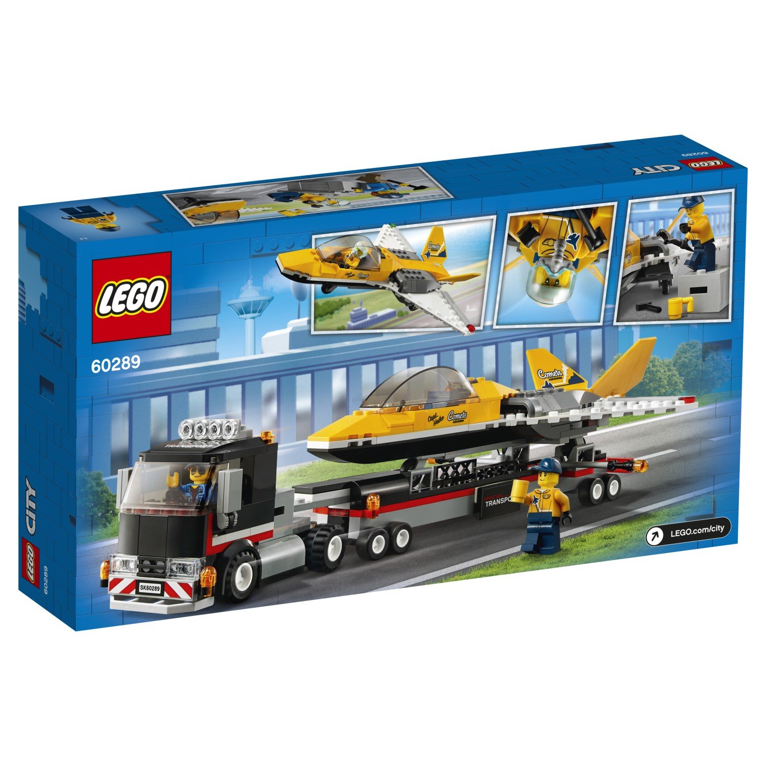 Конструктор LEGO City 60289 Great Vehicles Транспортировка самолёта на авиашоу