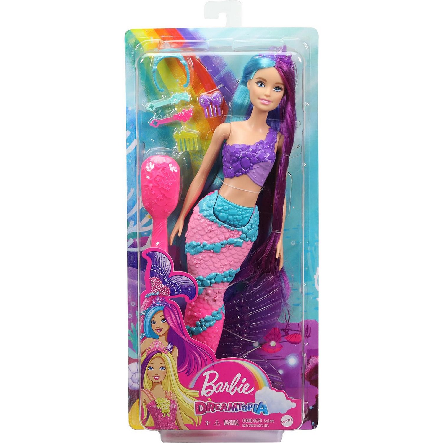 Кукла Barbie Дримтопия Русалка с длинными волосами GTF39