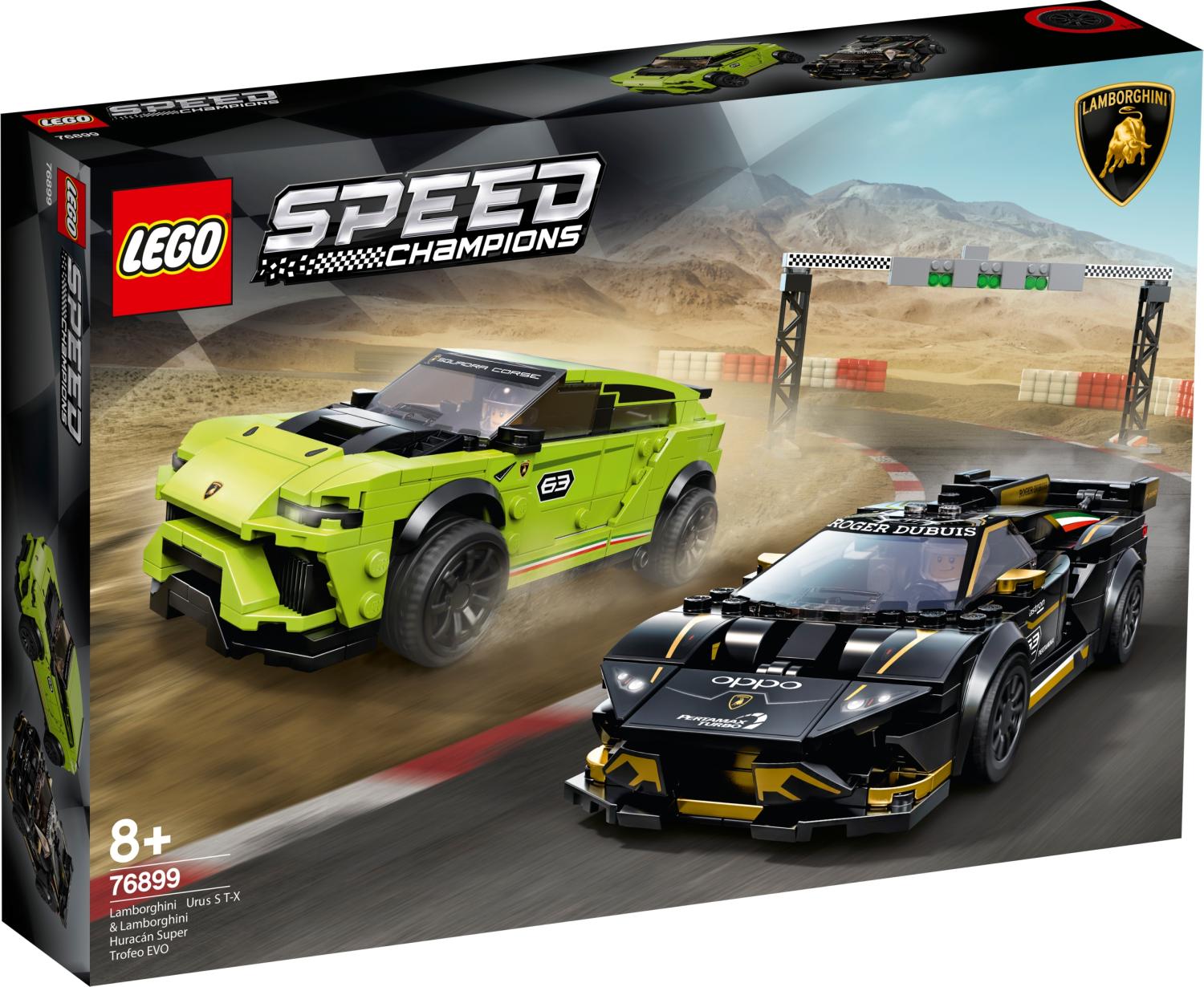 Конструктор LEGO Speed Champions 76899 Lamborghini Urus ST-X & Lamborghini Huracan Super Trofeo EVO