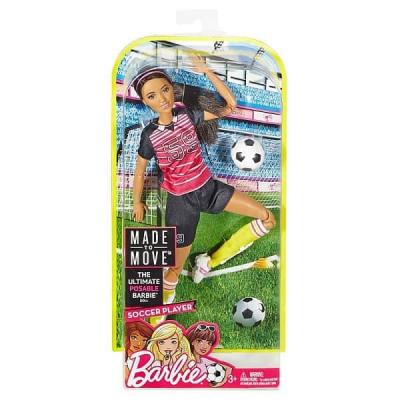 Кукла Barbie Безграничные движения Футболистка Афроамериканка, 29 см, FCX82