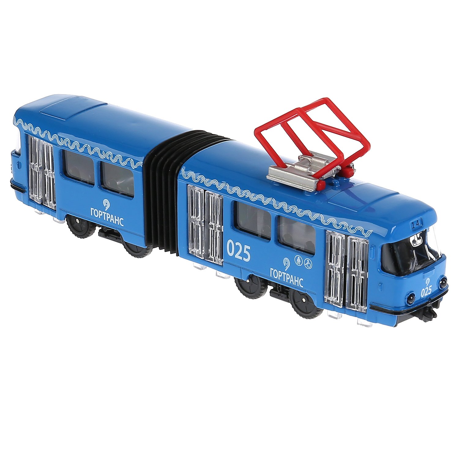 Трамвай Технопарк с гармошкой инерционный 279690