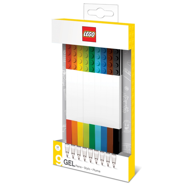 Набор ручек LEGO гелевых 9цветов 51482