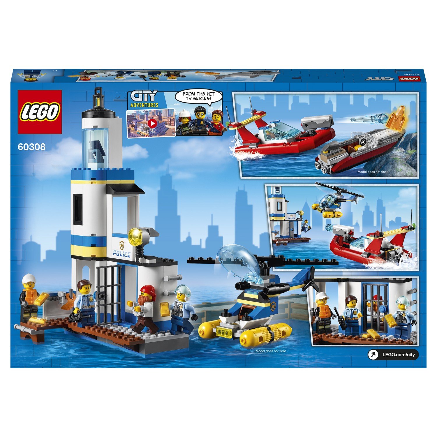 Конструктор LEGO City 60308 Операция береговой полиции и пожарных
