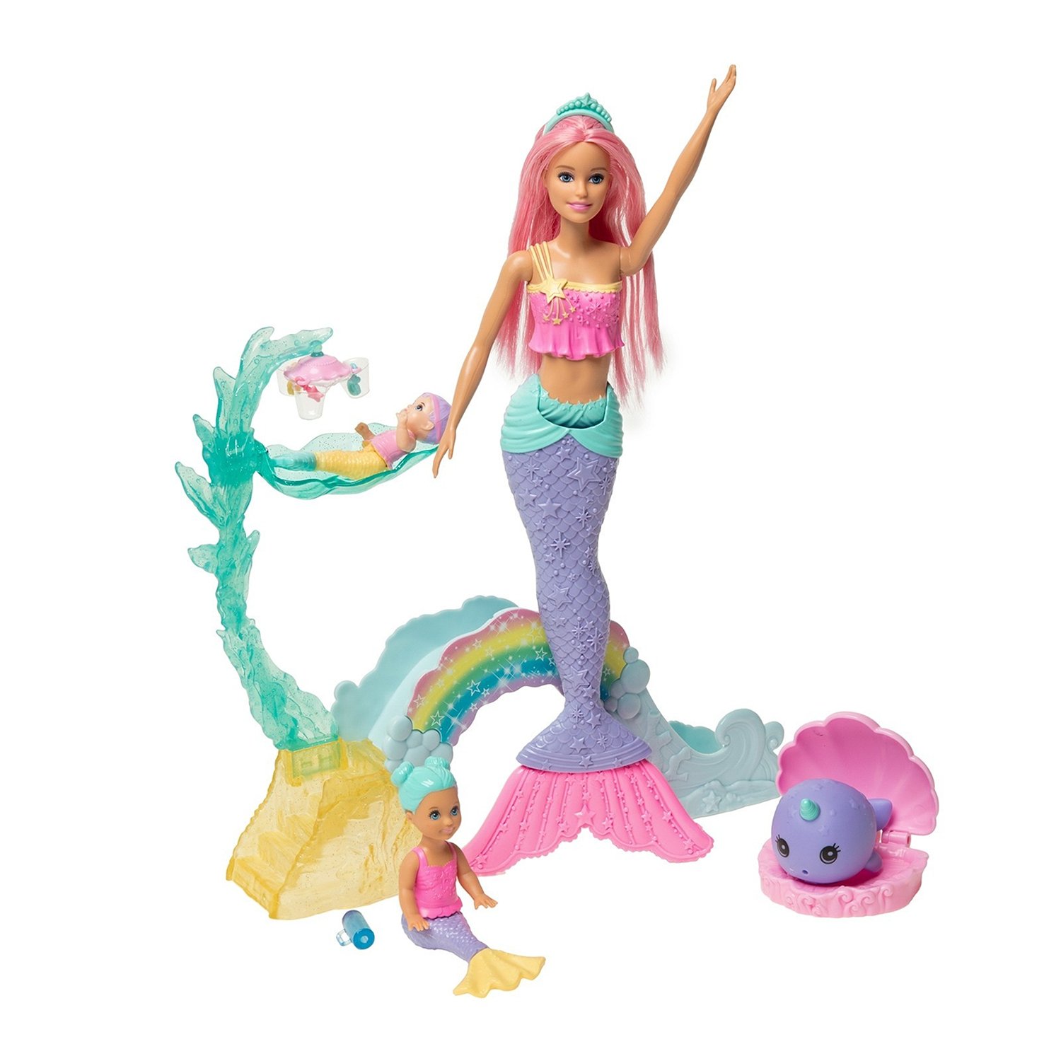 Кукла Barbie с маленькими русалочками, FXT25