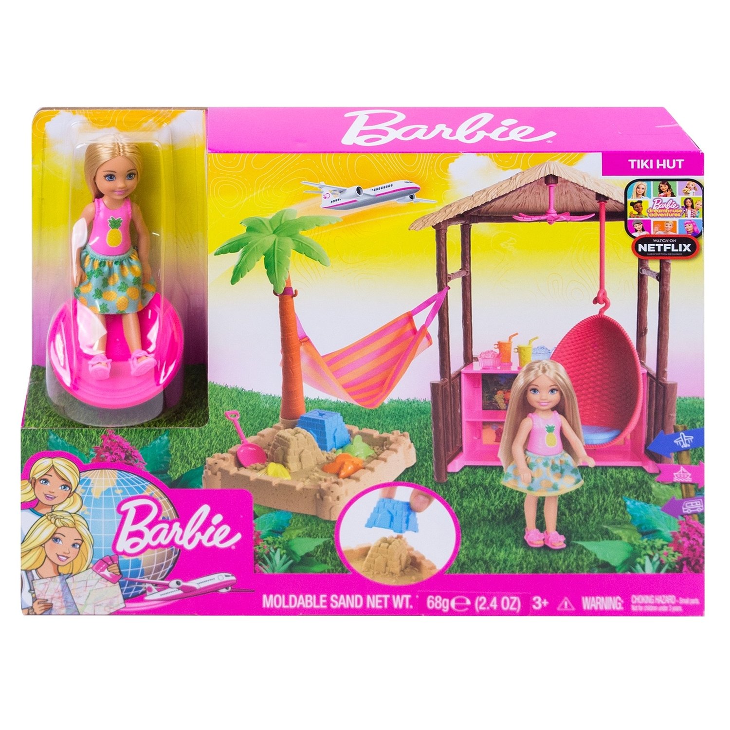 Набор игровой Barbie Челси в хижине Тики FWV24