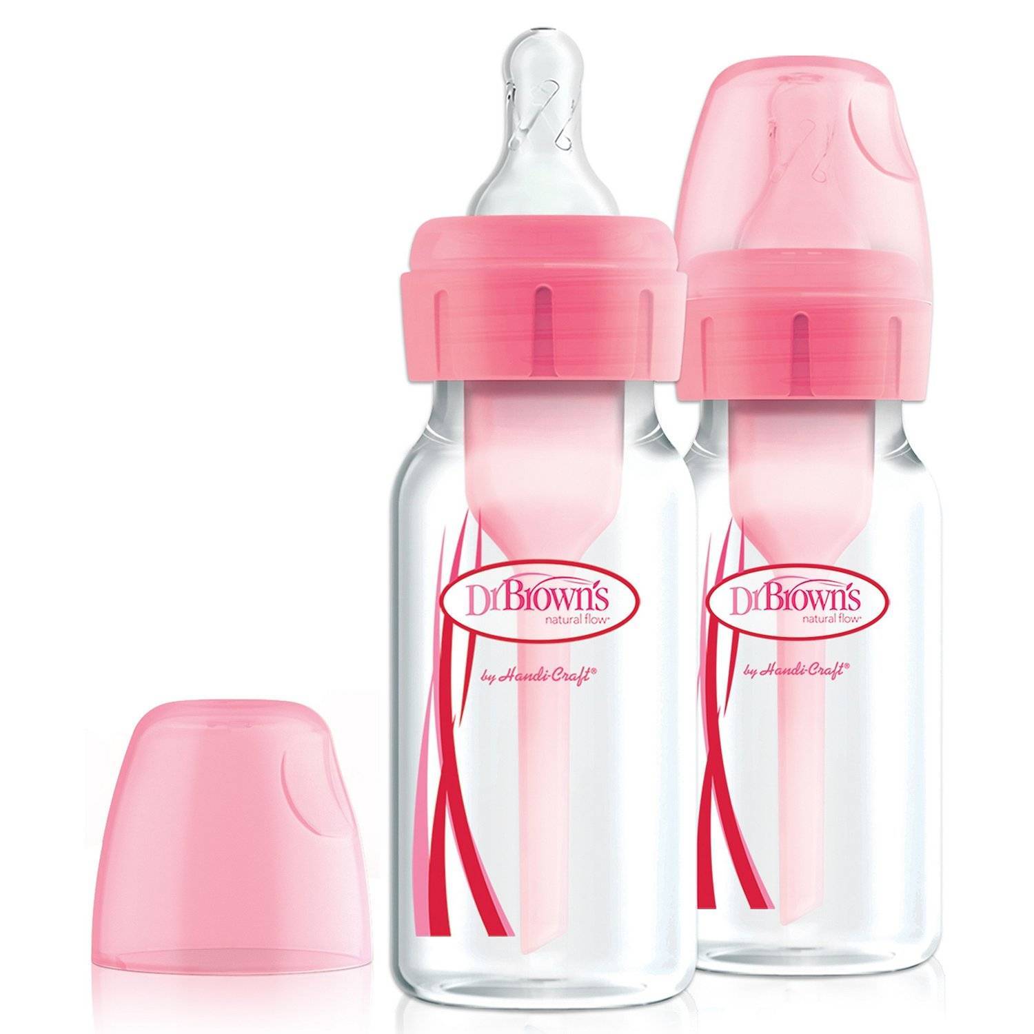 Набор бутылочек Dr Brown's Options+ антиколиковые 120мл 2шт Розовый