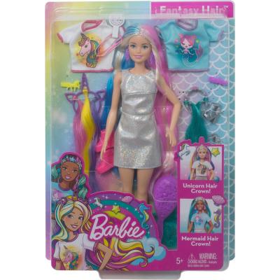 Кукла Barbie Радужные волосы GHN04