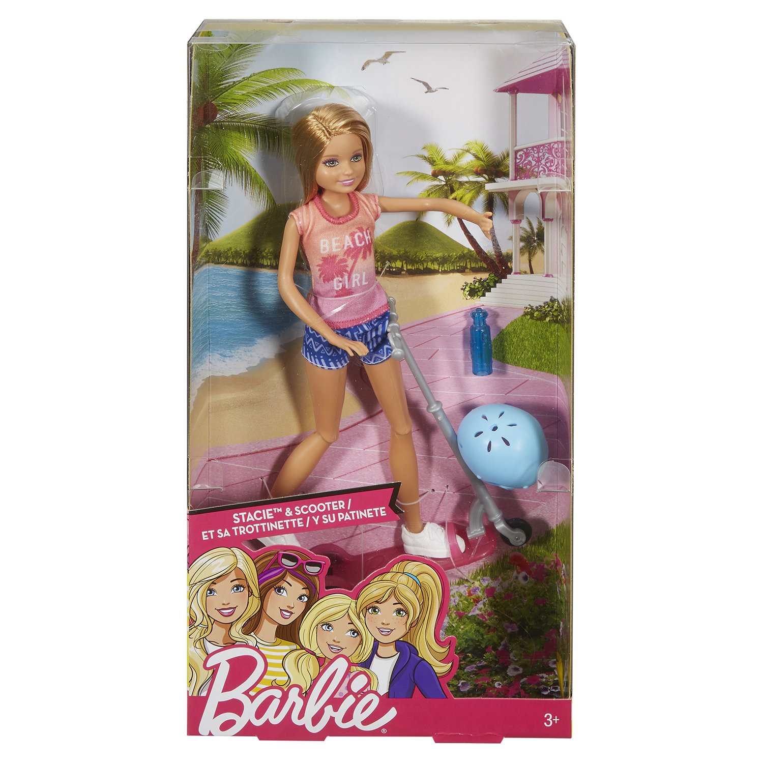 Кукла Barbie Стейси на самокате, DVX57