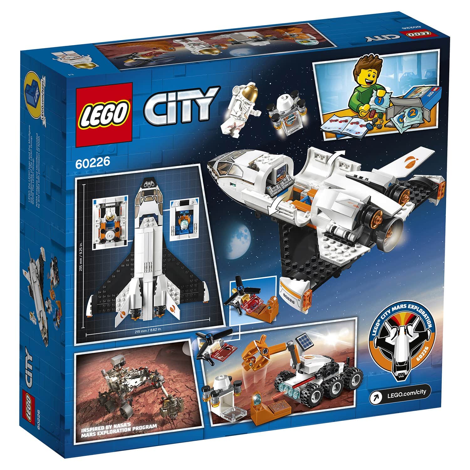Конструктор LEGO City 60226 Шаттл для исследований Марса