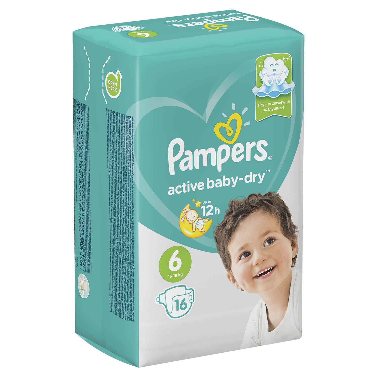 Подгузники Pampers Active Baby-Dry 6 13-18кг 16шт